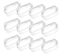 12 Pieces Clear Cosmetic Makeup Bags with Zipper PVC Zippered Clear Toiletry Carry Pouch Travel Size Plastic Waterproof Portable Transparent Organizer Case for Men and Women Traveling and Organizing,