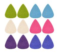 12 Pieces Colorful Felt Plectrum Mediator Felt Ukulele Plectrums Economy 3Mm Thickness