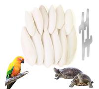 12 Pieces Cuttlefish for Birds, 7-9cm/11-13cm Cuttlefish Bones, Sepia Shell for Turtles, Snails, Parakeets, with 2 Metal Holders Natural Bird Toys, Calcium and Mineral Supplement