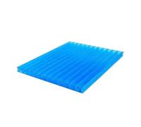 12 Pieces Double Wall Polycarbonate Panels Clear Insulation Daylighting Sheet, Insulated Clear Polycarbonate Roof Sheet for Outdoor Garden Pergola