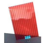 12 Pieces Double Wall Polycarbonate Panels Clear Insulation Daylighting Sheet, Insulated Clear Polycarbonate Roof Sheet for Outdoor Garden Pergola