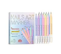 12 Pieces Drawing Pens Set with Precise Tip for Creative Nails Design and Quick Drying Features Acrylic Paint Pens