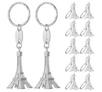 12 Pieces Eiffel Tower Keychains Alloy Key Chain French Souvenirs For Purse Pendant Car Keychain Party