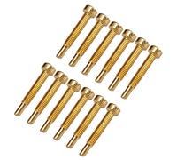 12 Pieces Electric Guitar Humbucker Polepiece Mounting Screws Golden