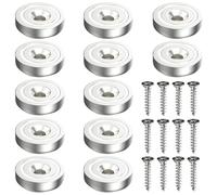 12 Pieces Embedded Magnets and 12 Screws, Round Magnets, Magnets for Metal Tool Storage, Household Gadgets