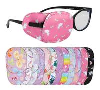 12 Pieces Eye Patches for Kids Girls Boys,Unicorn Eye Patch for Glasses over the Lens Cartoon Reusable Eyepatch for Toddler Children Lazy Eye Amblyopia Strabismus to Cover Either Eye