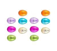 12 Pieces Fillable Easter Eggs Toy Basket Colorful,Plating 6x4.3cm