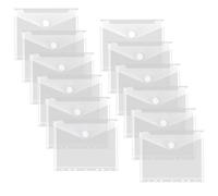 12 Pieces Folders for Documents, A5 Document Wallet, Transparent Plastic Envelopes, Plastic Folders Files Envelope for School Office Home, for Files, Photos, Invoice, Receipt