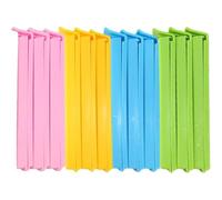 12 Pieces Food Sealing Clips, Clip Closure Bag, Plastic Food Tongs, Reusable Kitchen Clip, Clip Closure Bag for Snacks, Cereal, Chips, Bread, Freezer Bags (10cm*1.4cm*2cm)