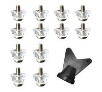 12 Pieces Football Boot Shoe Spikes Screws, Universal Replacement Studs for Competition & Training, Portable Kit for Rugby & Soccer Cleats- 13mm 16mm Multicolor