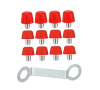 12 Pieces Football Shoe Spikes Boot Studs Replacement Nylon Metal Threaded Conical Shape Non Slip Suitable for Athletic Training Outdoor Indoor Sports, Red