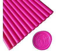 12 Pieces Glue Gun Sealing Wax Sticks for Seal Stamp, PORXFLY Seal Wax Sticks Great for Cards Envelopes, Gift Wrapping,Wedding Invitations (Rose Red)