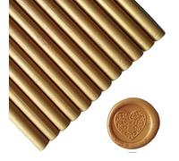12 Pieces Glue Gun Sealing Wax Sticks for Seal Stamp, PORXFLY Seal Wax Sticks Great for Cards Envelopes, Gift Wrapping,Wedding Invitations (Glod)