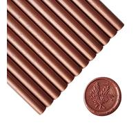 12 Pieces Glue Gun Sealing Wax Sticks for Seal Stamp, PORXFLY Seal Wax Sticks Great for Cards Envelopes, Gift Wrapping,Wedding Invitations (Coffee Gold)