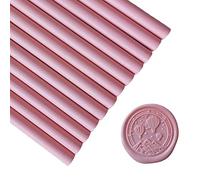 12 Pieces Glue Gun Sealing Wax Sticks for Seal Stamp, PORXFLY Seal Wax Sticks Great for Cards Envelopes, Gift Wrapping,Wedding Invitations (Light Pink)