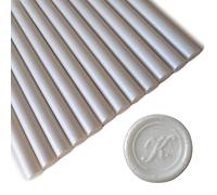 12 Pieces Glue Gun Sealing Wax Sticks for Seal Stamp, PORXFLY Seal Wax Sticks Great for Cards Envelopes, Gift Wrapping,Wedding Invitations (Pearl White)