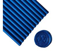 12 Pieces Glue Gun Sealing Wax Sticks for Seal Stamp, PORXFLY Seal Wax Sticks Great for Cards Envelopes, Gift Wrapping,Wedding Invitations (Sapphire Blue)