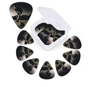 12 Pieces Guitar Picks Set with Golf Fitness Printing Personalized Storage Box Guitar Accessories Ukulele for Acoustic Guitar Bass Valentine's Day Gift