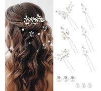 12 Pieces Hair Accessories for Women Pearl Crystal Bridal Hair Pins Wedding Hair Pieces for Brides Vintage Hair Decorations for Bride Bridesmaids