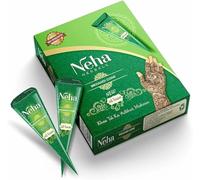 12 Pieces Henna Cones Mehndi Organic Natural Dark Brown Temporary Tattoo Body Art Kit, Ready to Use, Skin-Safe Paste (Pack of 1)