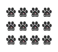 12 Pieces I Love My Dogs Artist Brooch Shiny Jewelry Art Student Graduation Souvenir Gift Brooch Drip Oil Painted Enamel Pin Suitable for Hat Jacket Canvas Bag