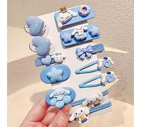 12 Pieces Kawaii Hair Clips for Girls Cartoon Girl Hair Accessories,Cute Things for Teen Girl Gifts (Blue Dog)