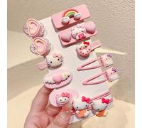 12 Pieces Kawaii Hair Clips for Girls Cartoon Girl Hair Accessories,Cute Things for Teen Girl Gifts (Kitty)