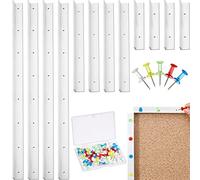 12 Pieces Layout Block System for Stained Glass Panels with 60 Mix Color Push Pins Stain Glass Tools and Supplies Stain Glass Office Supply Layout Stained Glass Making Tools for Stained Glass, 3 Sizes