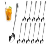 12 Pieces Long Handle Latte Spoons,19.5×3cm Stainless Steel Coffee Spoon,Dishwasher Safe Rust-Proof Ice Cream Stirring Spoon,Long Tea Spoons for Coffee,Dessert,Ice Cream and Cocktail Stirring