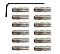 12 Pieces M3 x 10mm Guitar Saddle Bridge Height Adjustment Hex Screws American ST/TL Guitar Bridge Saddle Height Adjustment Screws Come with 1 piece Hexagonal Wrench