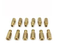 12 Pieces Main Jet 5mmx0.8 Thread Hexagon Brass Injector Nozzle FCR OKO KOSO PE for P&W&K Carburetor for PE-34-38PE (Motocross)