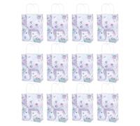 12 Pieces Mermaids Themed Paper Packaging Bags For Birthdays Weddings Handmade Fish Tail Print Party Gifts Bags