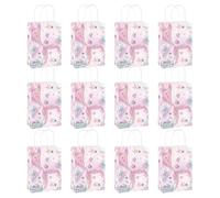 12 Pieces Mermaids Themed Paper Packaging Bags For Birthdays Weddings Handmade Fish Tail Print Party Gifts Bags Party Bags For Kids