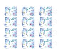 12 Pieces Mermaids Themed Paper Packaging Bags For Birthdays Weddings Handmade Fish Tail Print Party Gifts Bags