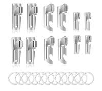 12 Pieces Military Style Can Openers, Camping Can Openers with Key Rings, P-38, P-51 and P-57 Stainless Steel, Portable Can Opener for Traveling, Camping (12)