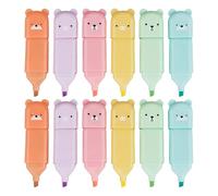 12 Pieces Mini Highlighters, Cute Highlighters for Kids, Multi-Color Fluorescent Markers, Student Stationery Set, Suitable for Office School