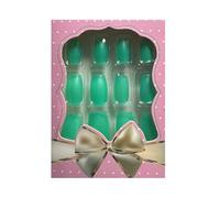12 Pieces Mint Green Press-On Nails | Elegance Beauty Brand | Beauty | Reusable Model | Modern Style | Durable Nail for Everyday Wear