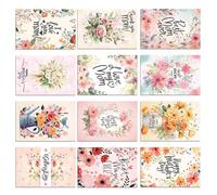 12 Pieces Mother's Day Postcards For Sending Warm Wishes Handmade Gift Greeting Cards For Mother And Grandmothers Colorful Postcards Set