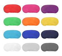 12 Pieces Multicolor Eye Mask Cover Lightweight Blindfold Sleep Mask with Nose Pad and Elastic Straps for Kids Women Men, 12 Colors