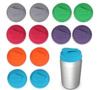 12 Pieces of Colorful Silicone Can Lids, Soda Can Lids, Dust-Proof Fresh-Keeping Lids, Soft Sealing Lids