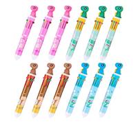 12 Pieces Of Dinosaur-Shaped Ballpoint Pens In 10 Colors, Creative Stationery, Cartoon Animal Ballpoint Pens, Click Ballpoint Pens, Student Supplies, Cute Stationery