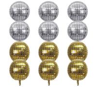 12 Pieces Of Disco Ball Decoration, Party Decoration Balloons, Aluminum Foil Disco Decoration Balloons, Round Decoration Balloons
