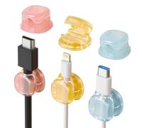 12 Pieces Of Magnetic Cable Management Device,Data Cable Storage Holder,Self-Adhesive Charging Cable Fixing Buckle,Suitable For Office Desks,Bedside Tables,And Walls