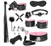 12 Pieces Of Pink Smooth Leather Couple Fun Dice Accessories, Adjustable Tension Sports Protection Set, Home Yoga Equipment, Original Gift