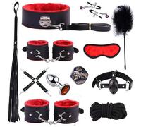 12 Pieces Of Red Fashionable Design Leather Yoga Set Accessories, Showcasing Athletic Charm, Soft Elastic Band Yoga Practice, Original Gift