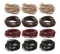 12 Pieces Of Retro Leather Rope, Diy Jewelry Material, Classic Versatile Leather Rope, Can Be Made Of Bracelets, Necklaces, And Shoelaces.
