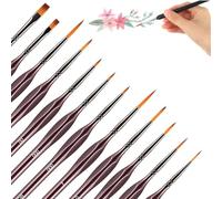 12 Pieces Painting Brush Set Painting by Numbers Brushes Paints Extra Fine Brush Set Model Brushes Micro Detail Paint Brush Set Miniature Paintbrushes for Line Painting, Watercolour, Oil Painting