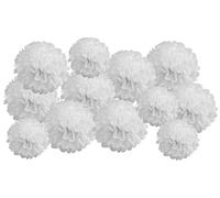 12 Pieces Paper pom poms Decorations Hanging for Party Tissue pom pom Decorations Flowers Many Combination Packs Including Pink Pastel White Blue Gold Grey Black