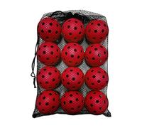 12 Pieces Pickleball Balls Accs 74mm Pickle Ball Practice Hollow Ball Competition Ball Training Pickleball for Indoor Outdoor, red