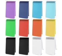 12 Pieces Pocket Notebook,A7 Small Spiral Notebook,Spiral Lined Memo Pads,Mini Notepads with Colorful Covers,Small Note Pads for Students Office Business Travel Notes Writing